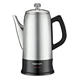 Cuisinart PRC-12 Classic 12-Cup Stainless-Steel Percolator, Black/Stainless