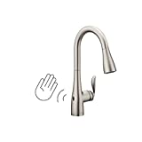 Moen Arbor Spot Resist Stainless Motionsense Wave Sensor One-Handle Pulldown Kitchen Sink Faucet Featuring Power Clean, Touchless Kitchen Faucet with Sprayer, 7594EWSRS