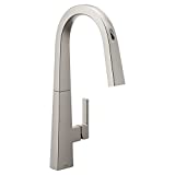Moen S75005EVSRS Nio Smart Touchless Pull Down Sprayer Kitchen Faucet with Voice Control and Power Boost, Spot Resist Stainless