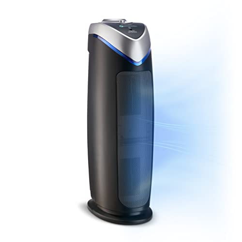 Germ Guardian Air Purifier for Home, Bedroom, Office, H13 HEPA Filter, Removes Dust, Allergens, Smoke, Pollen, Odors, Mold, UV-C Light Helps Kill Germs, 22 Inch, Dark Gray, AC4825E