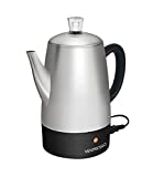 Mixpresso Electric Percolator Coffee Pot | Stainless Steel Coffee Maker | Percolator Electric Pot - 10 Cups Stainless Steel Percolator With Coffee Basket