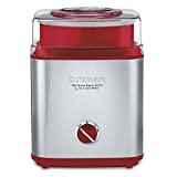 Cuisinart ICE-30R Pure Indulgence 2-Quart Frozen Yogurt, Sorbet and Ice Cream Maker, with Large Ingredient Spout for Mix ins, Makes Frozen Treats in 20 Minutes, Stainless Steel/Red