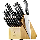 HENCKELS Premium Quality 15-Piece Knife Set with Block, Razor-Sharp, German Engineered Knife Informed by over 100 Years of Masterful Knife Making, Lightweight and Strong, Dishwasher Safe